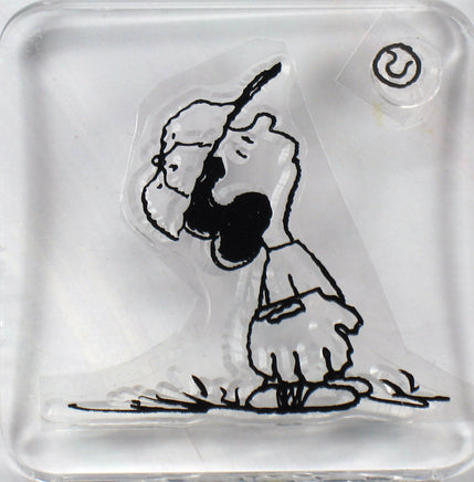 Peanuts 2 - Piece Clear Vinyl Stamps On Thick Acrylic Block - Lucy Baseball - snoopn4pnuts.com