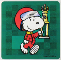 Snoopy Sports Sticker - Race Car Driver