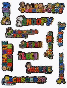 Peanuts Gang Holographic Foil Sticker Set - Includes Marcie And Franklin!