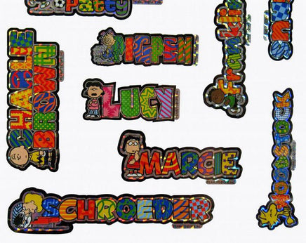 Peanuts Gang Holographic Foil Sticker Set - Includes Marcie And Franklin!