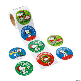 Peanuts Inspirational Christmas Seals Sticker Set (12) - snoopn4pnuts.com