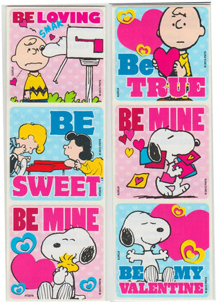 Peanuts Valentine Love 6 - Piece Sticker Set - snoopn4pnuts.com