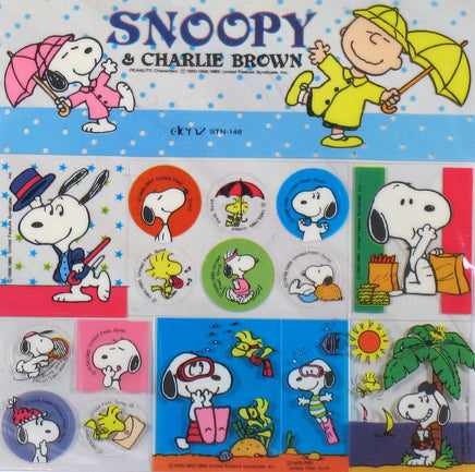 Peanuts Clear Back Sticker Set - snoopn4pnuts.com