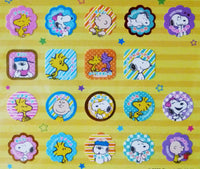 Peanuts Circle-Shaped Stickers With Metallic Accents (NEW But Missing 1/Manufacturer's Flaw)