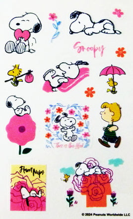 Snoopy Clear-Backed Plastic Stickers