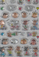 Peanuts Thick (Raised) Vinyl Stickers With Clear Border - Great For Scrapbooking! - snoopn4pnuts.com