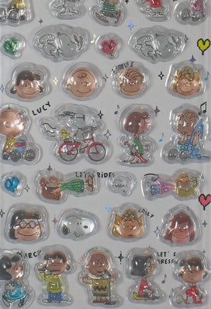 Peanuts Thick (Raised) Vinyl Stickers With Clear Border - Great For Scrapbooking! - snoopn4pnuts.com