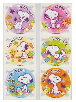 Snoopy Happy Day 6 - Piece Sticker Set - snoopn4pnuts.com