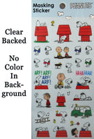 Peanuts Clear-Backed Sticker Set - (4 Different Sets Available) - Great For Scrapbooking!