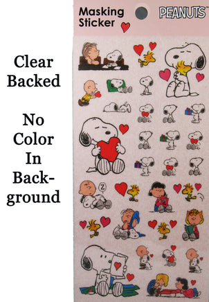 Peanuts Clear - Backed Sticker Set (4 Different Sets Available) - Great For Scrapbooking! - snoopn4pnuts.com