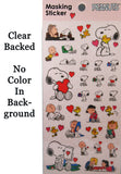 Peanuts Clear-Backed Sticker Set (4 Different Sets Available) - Great For Scrapbooking!