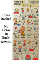 Peanuts Clear-Backed Sticker Set (4 Different Sets Available) - Great For Scrapbooking!