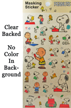 Peanuts Clear - Backed Sticker Set (4 Different Sets Available) - Great For Scrapbooking! - snoopn4pnuts.com