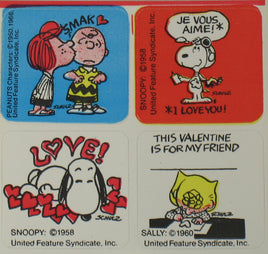 Peanuts Vintage Valentine's Day / LOVE Sticker Set - snoopn4pnuts.com