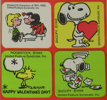 Peanuts Vintage Valentine's Day / LOVE Sticker Set - snoopn4pnuts.com