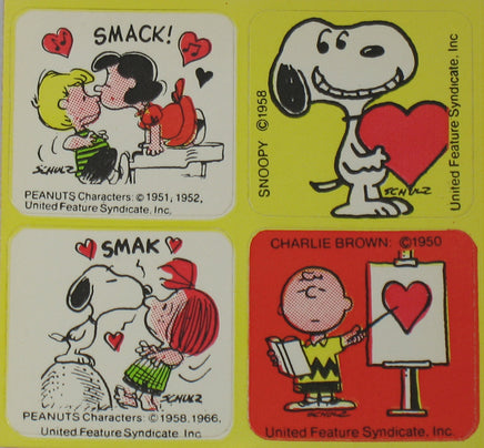 Peanuts Vintage Valentine's Day / LOVE Sticker Set - snoopn4pnuts.com