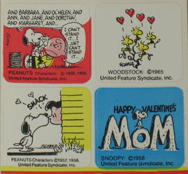Peanuts Vintage Valentine's Day / LOVE Sticker Set - snoopn4pnuts.com