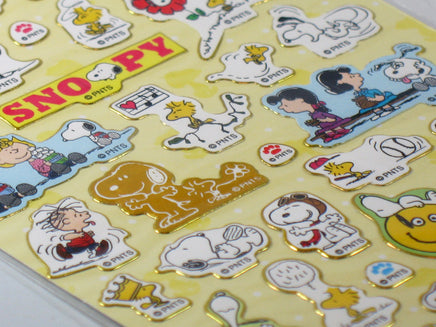 Peanuts Sticker Set With Metallic Gold Accents and Borders - Great for scrapbooking and adding Peanuts decor to cards and envelopes - snoopn4pnuts.com