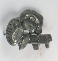 Schroeder 2-D Solid Pewter Wall Tack (For Cork or Foam Board) - GOOD Condition