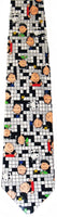 PEANUTS CROSSWORD PUZZLE Silk Neck Tie (FREE Gift Box!)