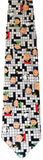 PEANUTS CROSSWORD PUZZLE Silk Neck Tie (FREE Gift Box!)