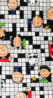 PEANUTS CROSSWORD PUZZLE Silk Neck Tie (FREE Gift Box!) - snoopn4pnuts.com
