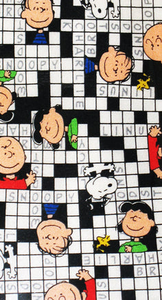 PEANUTS CROSSWORD PUZZLE Silk Neck Tie (FREE Gift Box!) - snoopn4pnuts.com