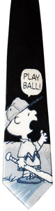 CHARLIE BROWN BASEBALL Silk Neck Tie (FREE Gift Box!)