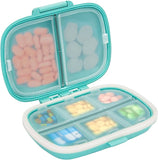 Peanuts Safe and Secure Pill Box With 8 Compartments - Perfect Size For Purse and Travelling!