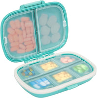 Peanuts Safe and Secure Pill Box With 8 Compartments - Perfect Size For Purse and Traveling! - snoopn4pnuts.com