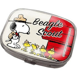 Snoopy Metal Pill Box With Removable Divider - Perfect Size For Purse, Pocket, and Traveling! - snoopn4pnuts.com