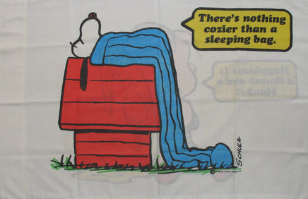 Peanuts Gang Vintage Pillow Case - Happiness Is A Thumb and A Blanket (Good Condition) - snoopn4pnuts.com