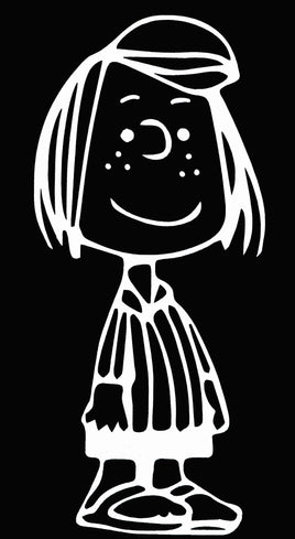 Peppermint Patty Die - Cut Vinyl Decal - White - snoopn4pnuts.com