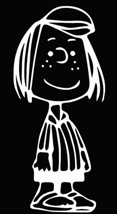 Peppermint Patty Die - Cut Vinyl Decal - White - snoopn4pnuts.com