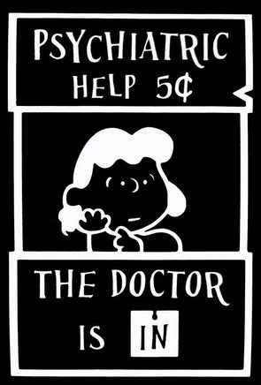 Lucy Psych Booth Die - Cut Vinyl Decal - White - snoopn4pnuts.com