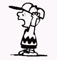 Charlie Brown Yelling Rubber Stamp (New Remounted)