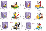 Snoopy Mini Lego Blocks-Style Scene - Music Notes