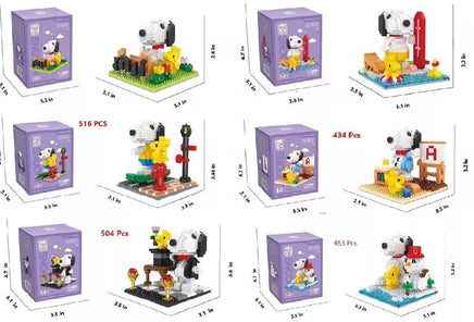 Snoopy Mini Lego Blocks - Style Scene - Snowman - snoopn4pnuts.com
