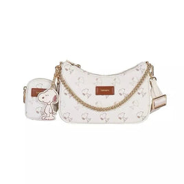 Snoopy 2 - Way Faux Leather Crossbody / Shoulder Purse With Matching Change Purse - snoopn4pnuts.com