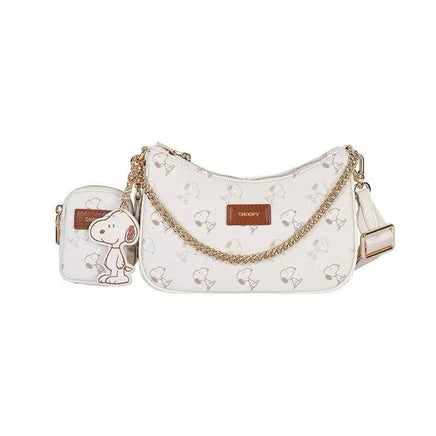 Snoopy 2 - Way Faux Leather Crossbody / Shoulder Purse With Matching Change Purse - snoopn4pnuts.com