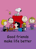 Peanuts Double-Sided Flag - Good Friends Make Life Better