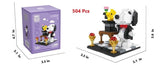 Snoopy Mini Lego Blocks-Style Scene - Magician