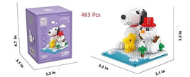 Snoopy Mini Lego Blocks - Style Scene - Snowman - snoopn4pnuts.com