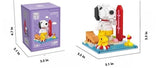 Snoopy Mini Lego Blocks-Style Scene - Surfer