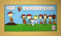 Peanuts Tribute To The Passing of Charles Schulz Print With Mat - Good Bye......  (New But Near Mint-Minor Flaw)