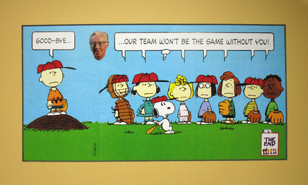 Peanuts Tribute To The Passing of Charles Schulz Print With Mat - Good Bye...... (New But Near Mint - Minor Flaw) - snoopn4pnuts.com