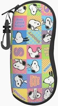 Snoopy Padded Eyeglasses Case With Carabiner Clip - snoopn4pnuts.com