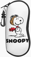 Snoopy Padded Eyeglasses Case With Carabiner Clip