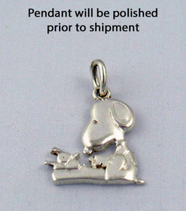 Snoopy Literary Ace Sterling Silver Pendant / Charm