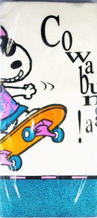 Snoopy Joe Cool Skateboarder Water Resistant Leak-Proof Reusable Table Cover (Plastic Outer Layer)
